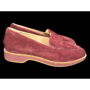 Cole Haan Grand Go-To Loafer Wine Purple Suede Slip on Womens Size 5
